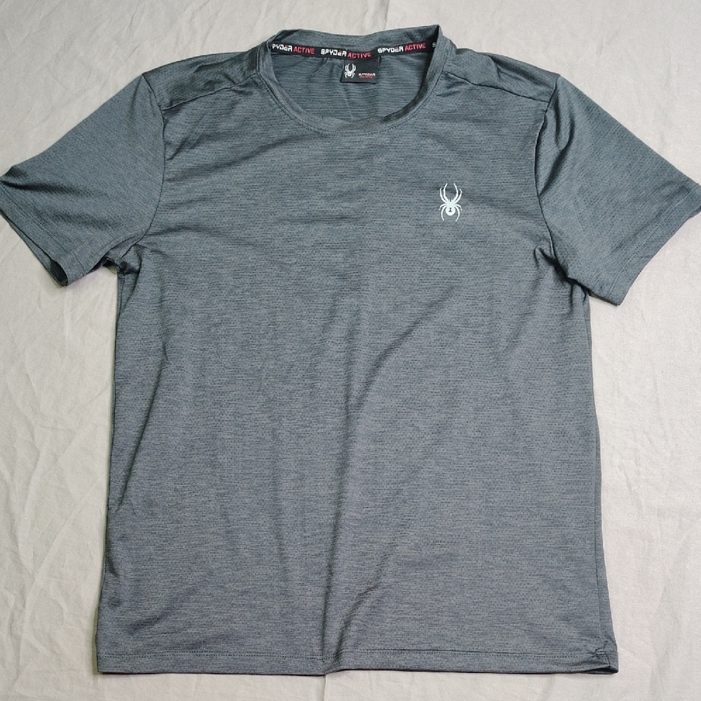Spyder ProW Performance Shirt Men's Gray Short Sleeve‎ Base Layer